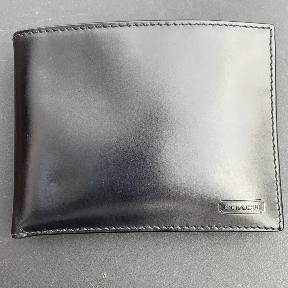 Coach Leather Wallet with ID/picture insert